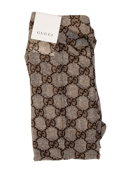 Gucci Beige Multicolor GG Monogram Women's Hosiery S sz