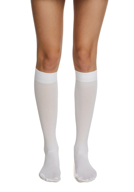 Walkin' On Clouds Knee Highs - White