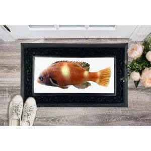 Orange Fish Sublimation Heavy Duty Door Mat